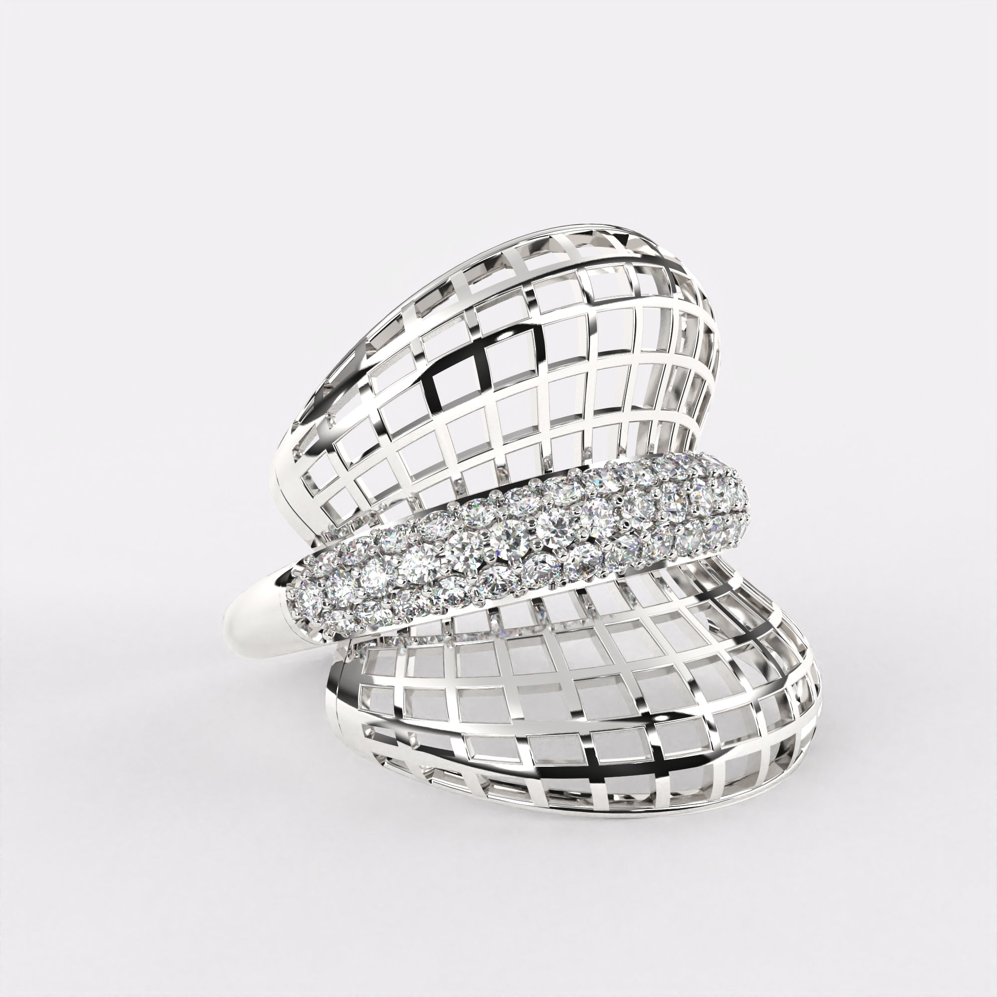 Unity Diamond Ring in 925 Silver