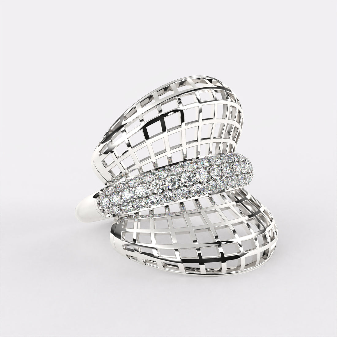 Unity Diamond Ring in 925 Silver