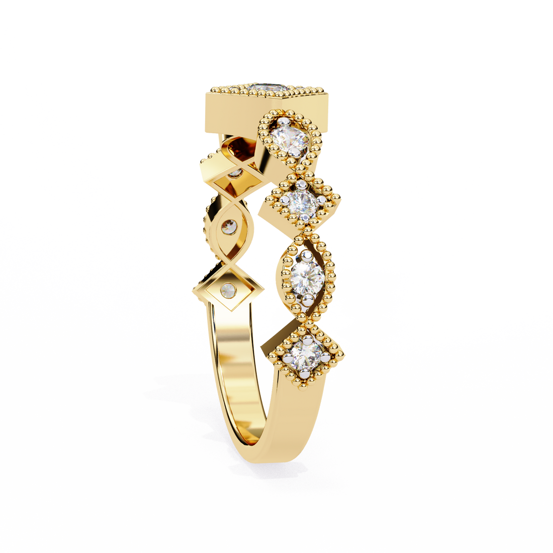 Urban Flash Diamond Band Ring 3