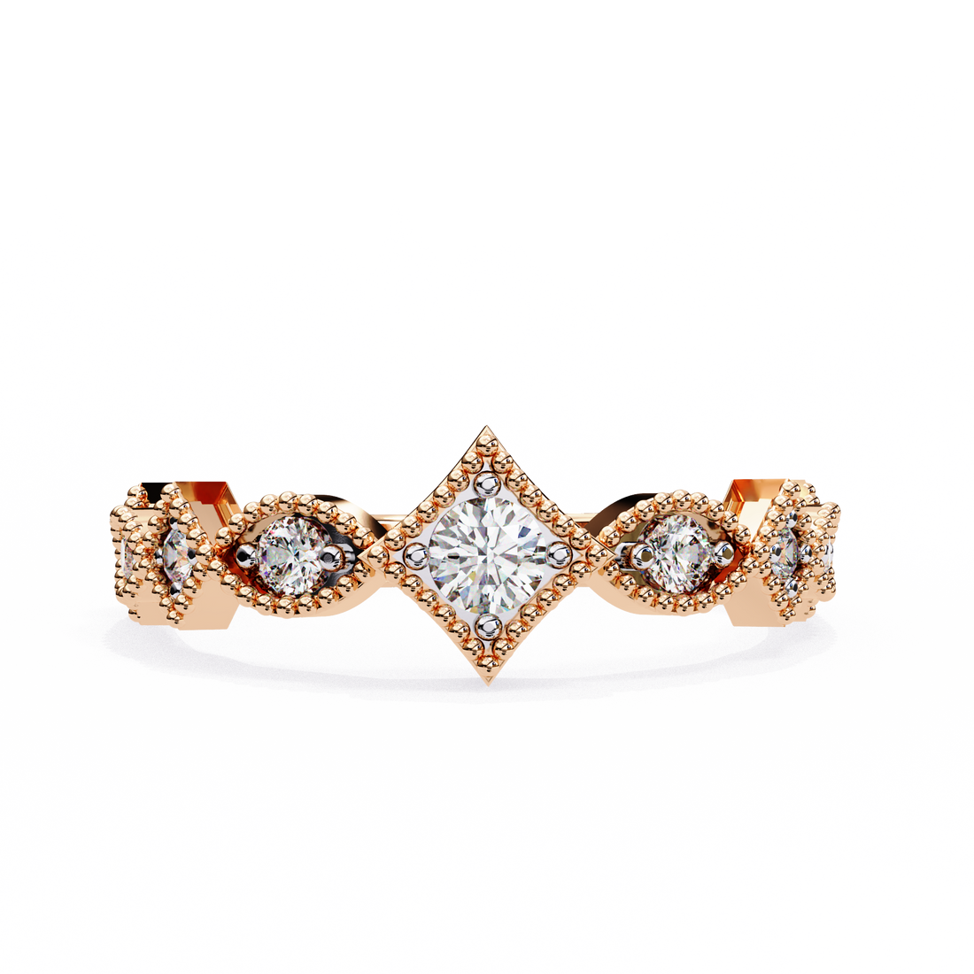 Urban Flash Diamond Band Ring 7