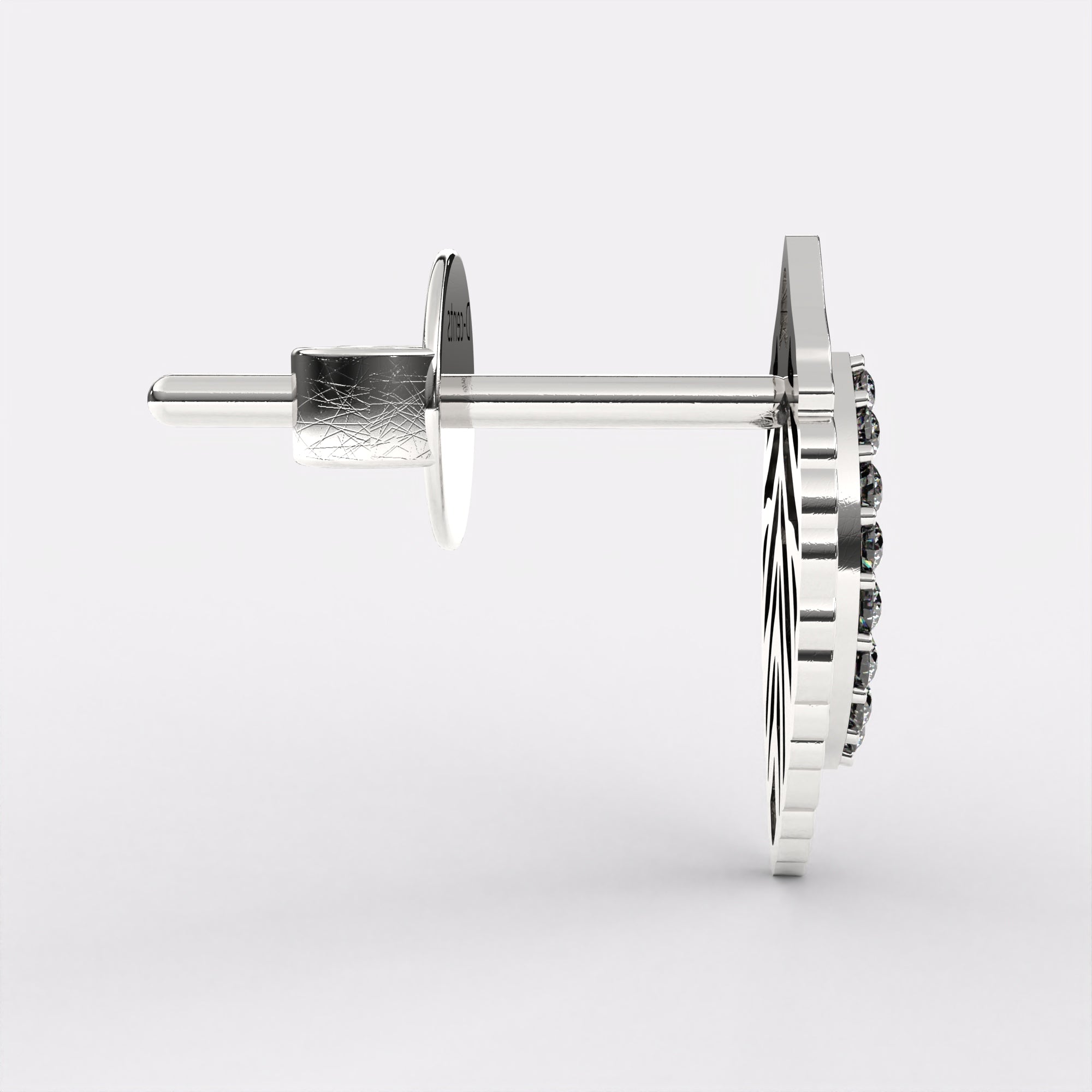 Velvet Petal Diamond Earrings In 925 Silver