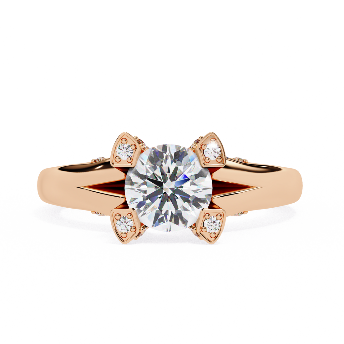 Velvet Shine Round Diamond Ring5