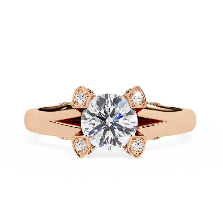 Velvet Shine Round Diamond Ring5