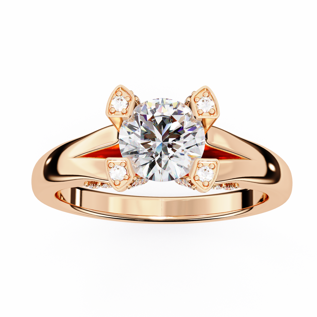 Velvet Shine Round Diamond Ring6