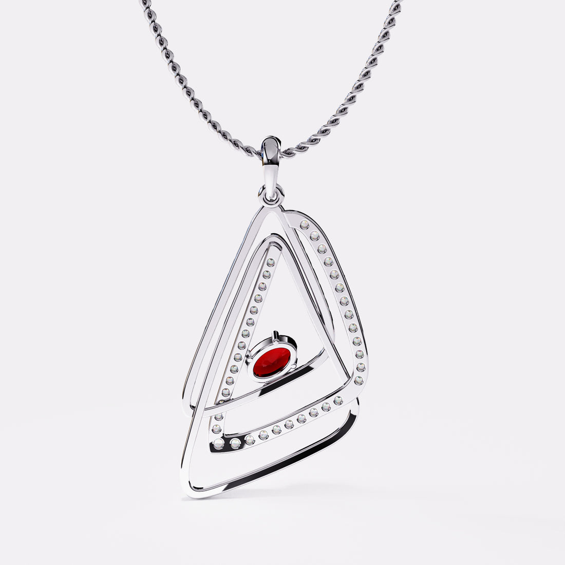 Velvet Spark Diamond Pendant in 925 Silver