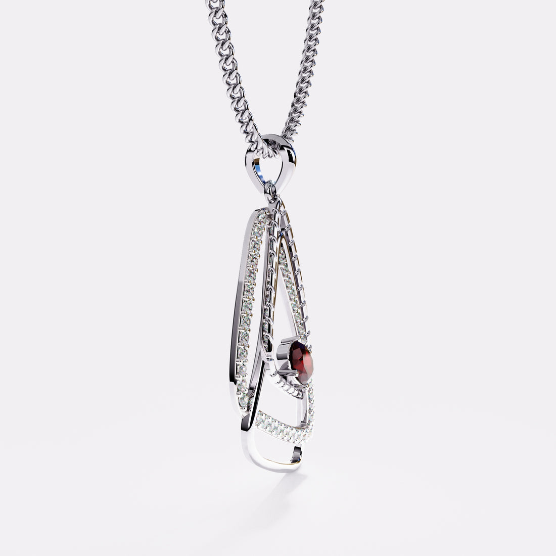 Velvet Spark Diamond Pendant in 925 Silver