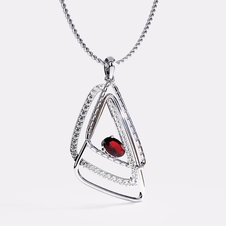 Velvet Spark Diamond Pendant in 925 Silver
