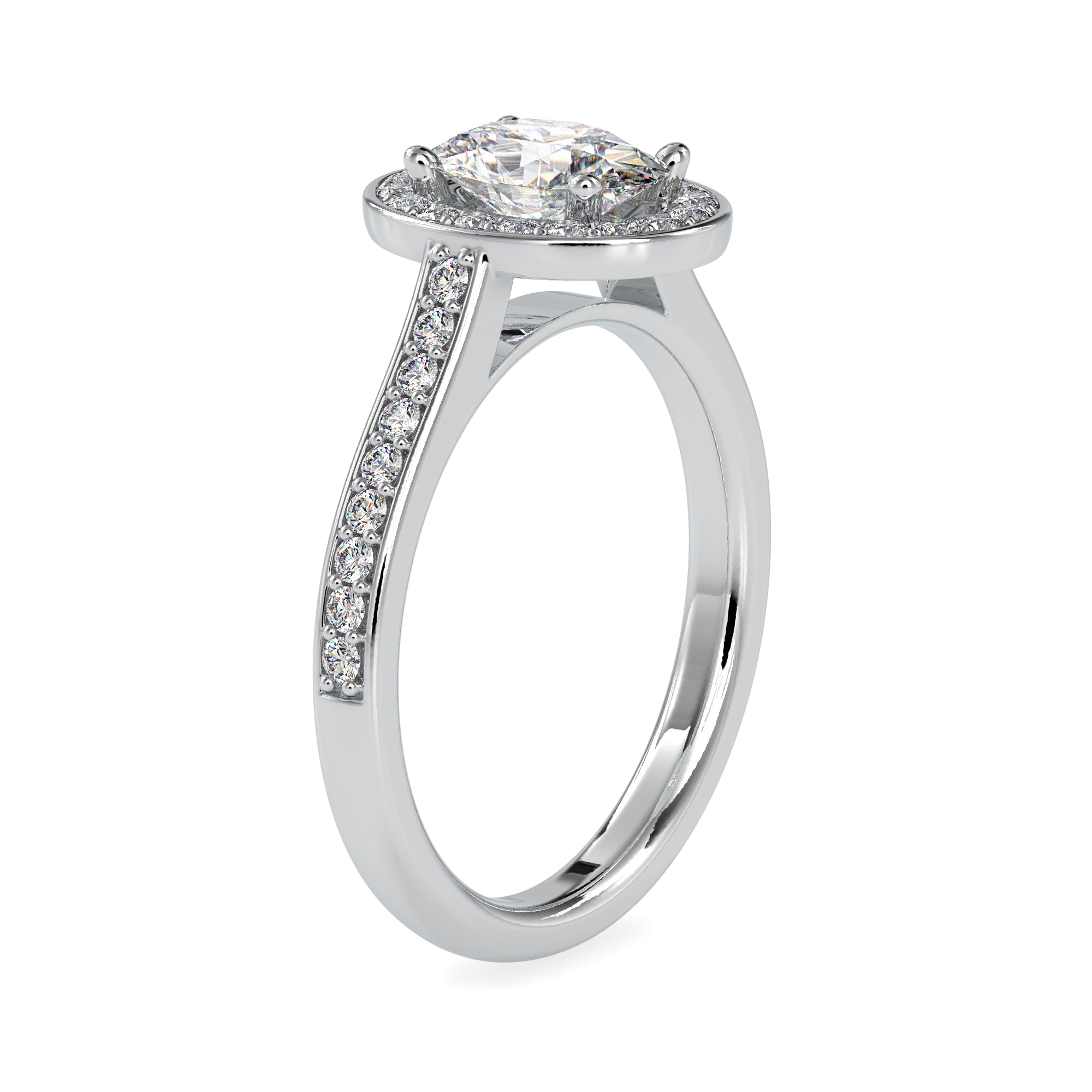 Vintage-Inspired Halo Diamond Ring 8