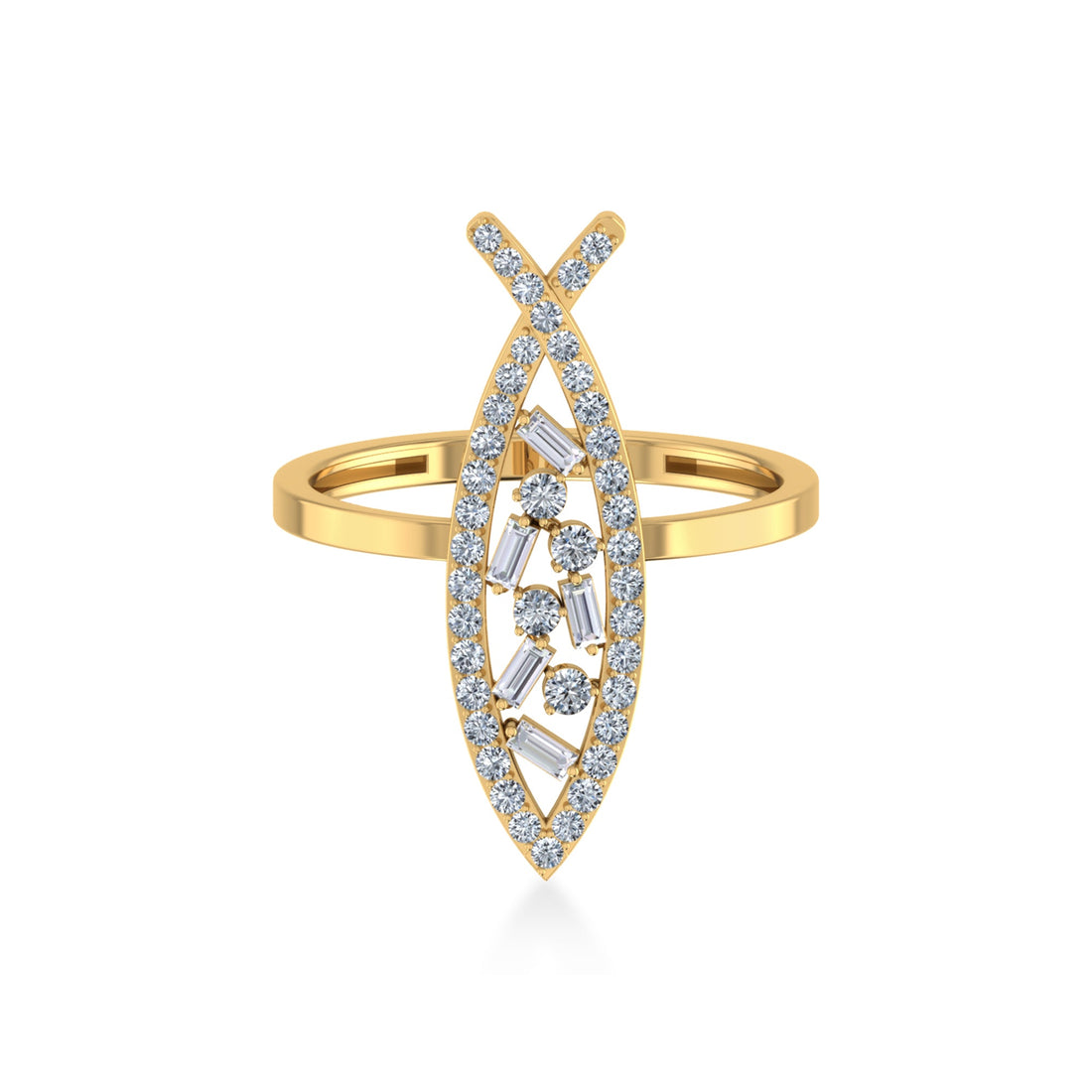 Vintage Marquise Lab Diamond Statement Ring