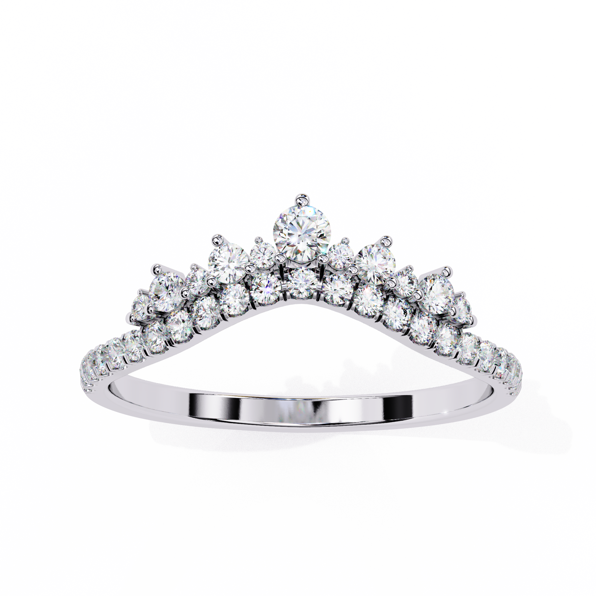 Wave Fusion Diamond Ring 9