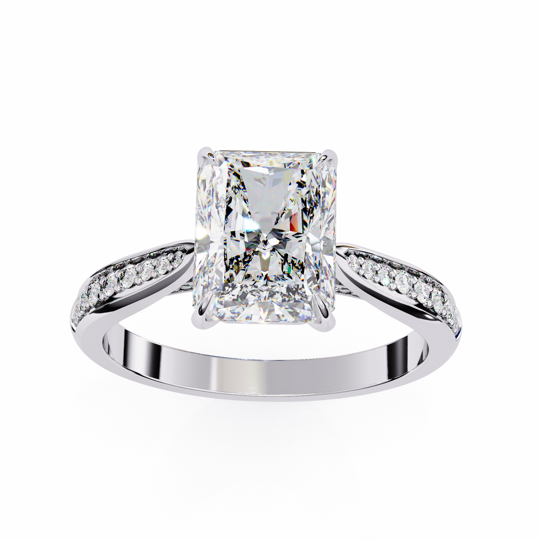 Whisper Shine Radiant Solitaire Ring10