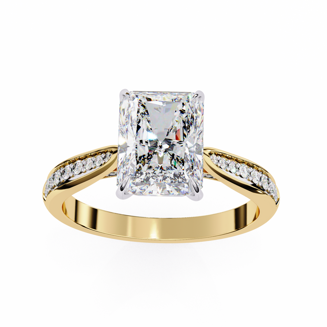 Whisper Shine Radiant Solitaire Ring2