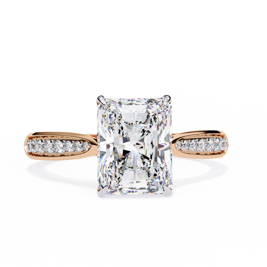 Whisper Shine Radiant Solitaire Ring7