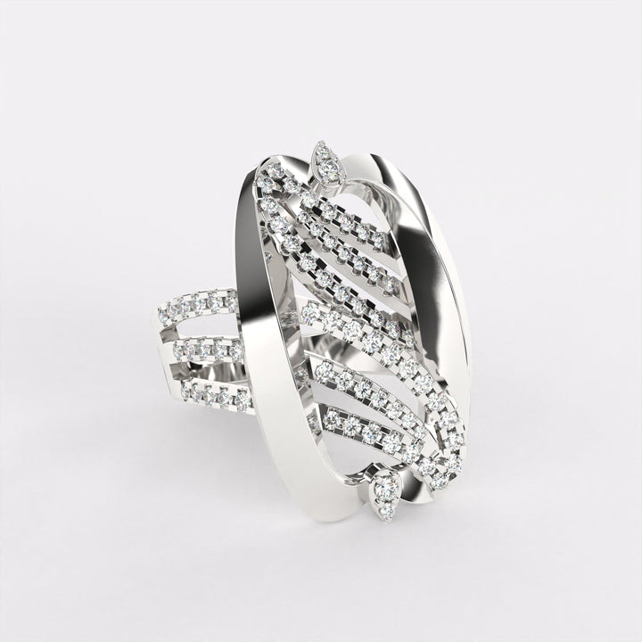 Winsome Precious Diamond Ring in 925 Silver