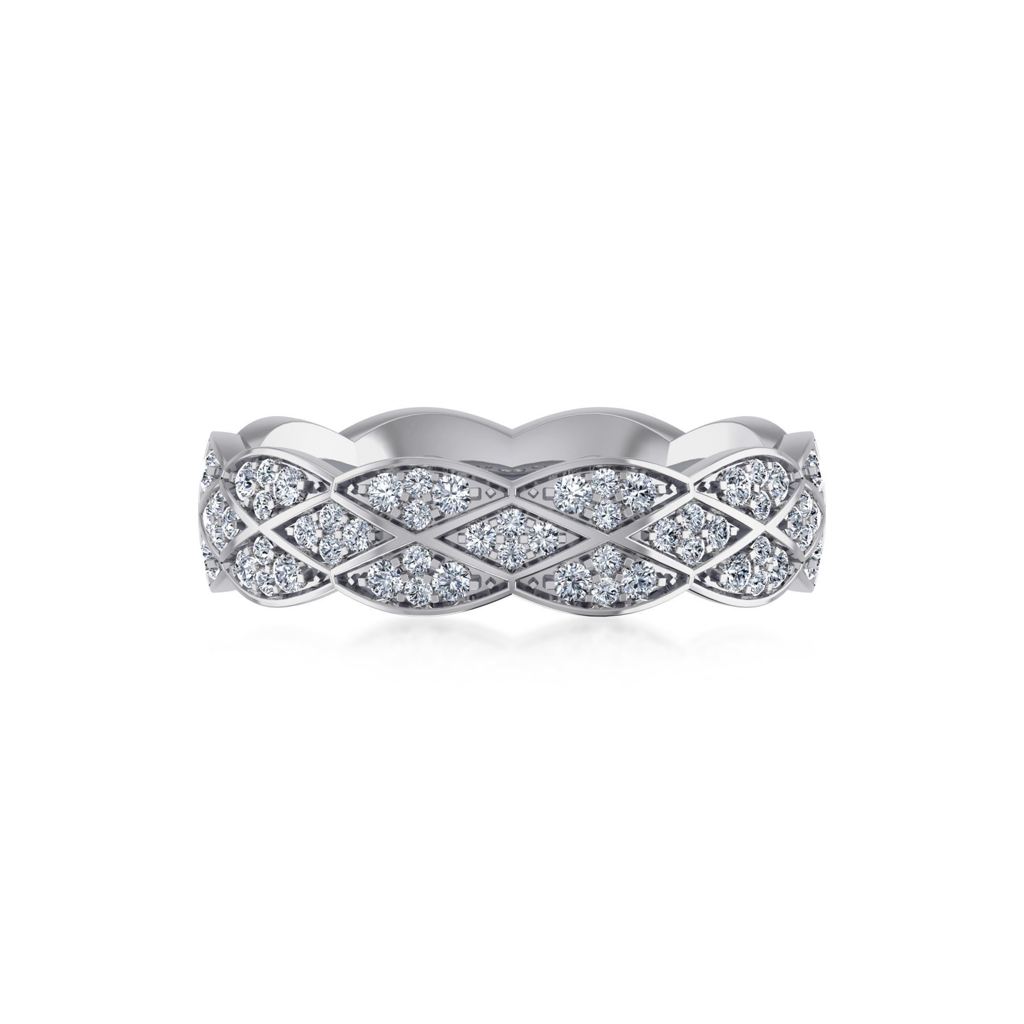 Woven Lab-Grown Diamond Eternity Band 7