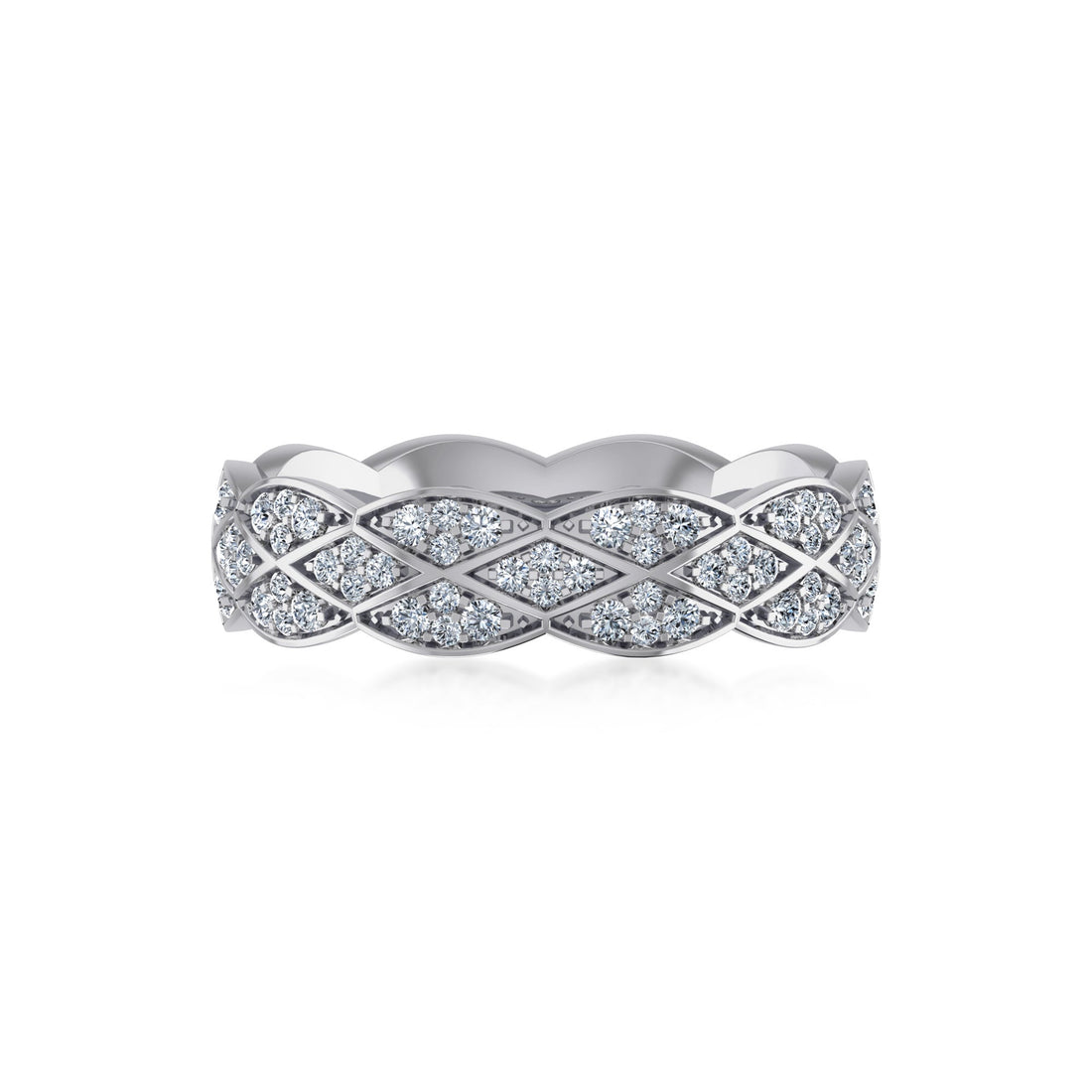 Woven Lab-Grown Diamond Eternity Band 7