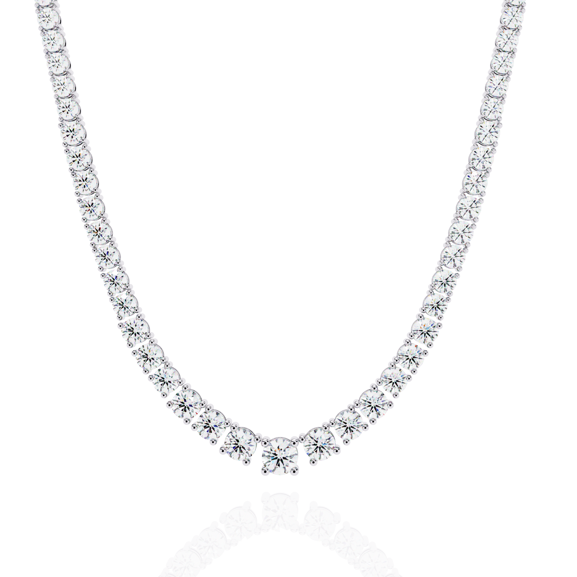 Taper Lab Grown Round Diamond Tennis Chain (18 inch)