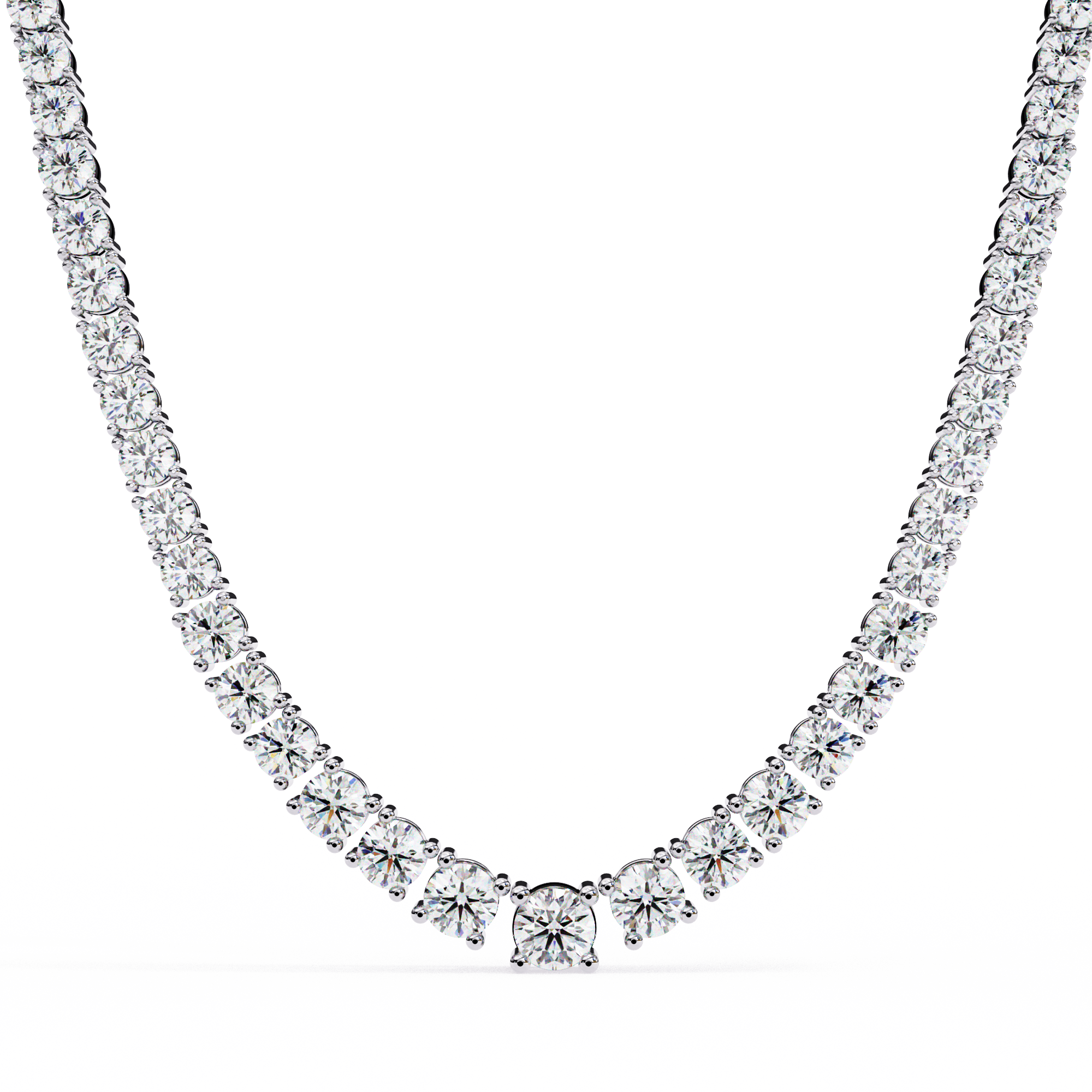 Taper Lab Grown Round Diamond Tennis Chain (18 inch)