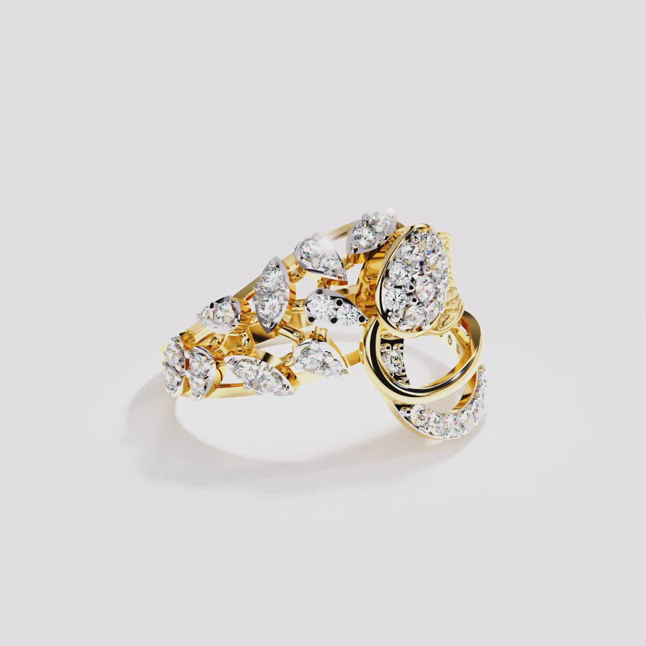 Blushing gold Diamond Ring
