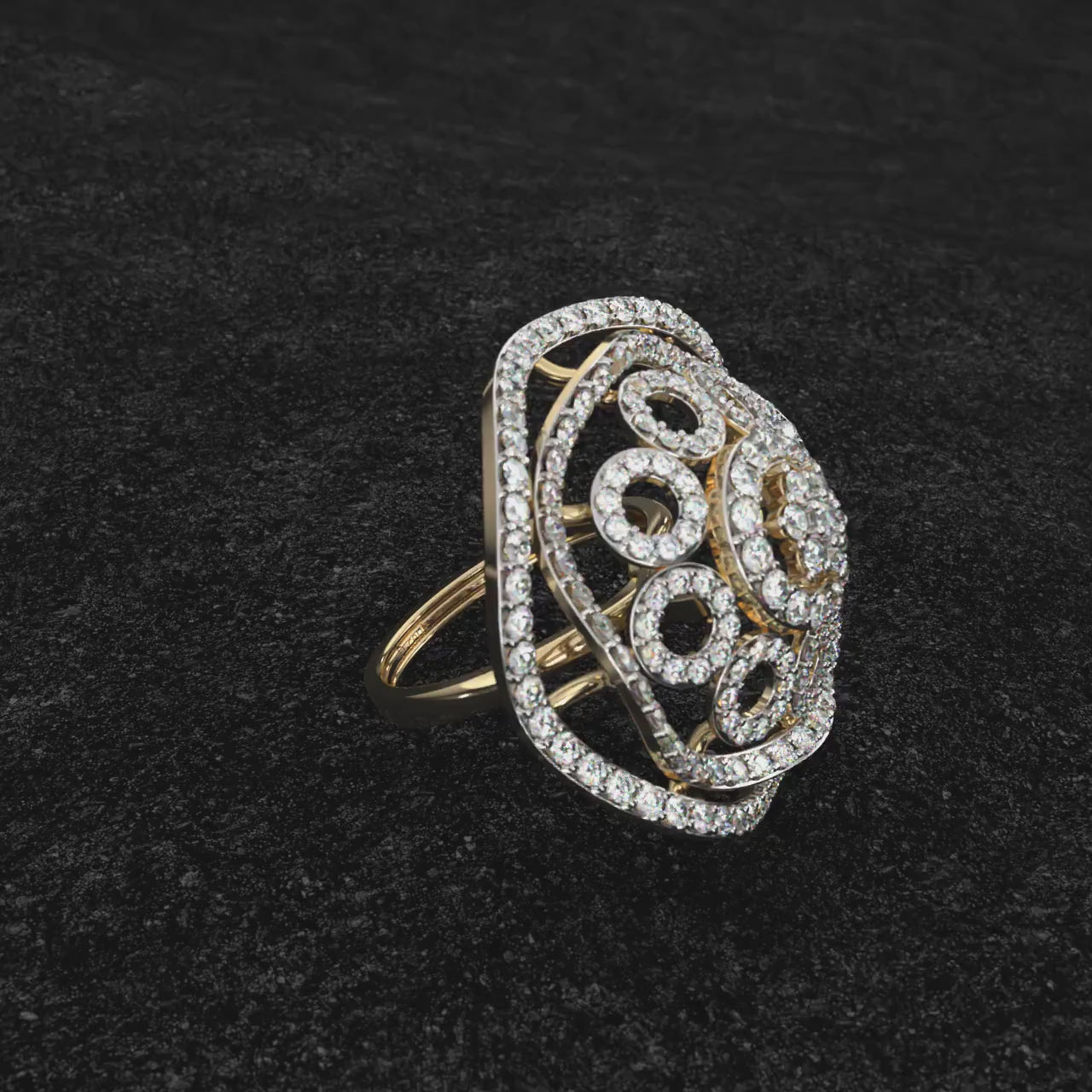 Circular wavy Diamond Ring