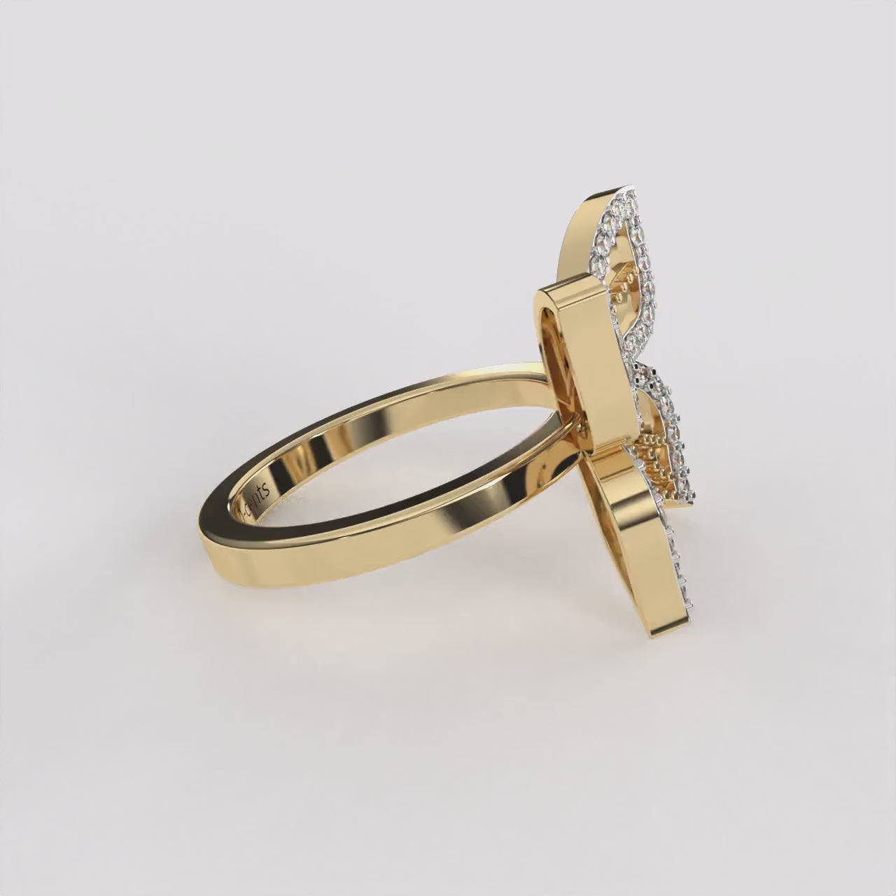 Diamond Butterfly Ring