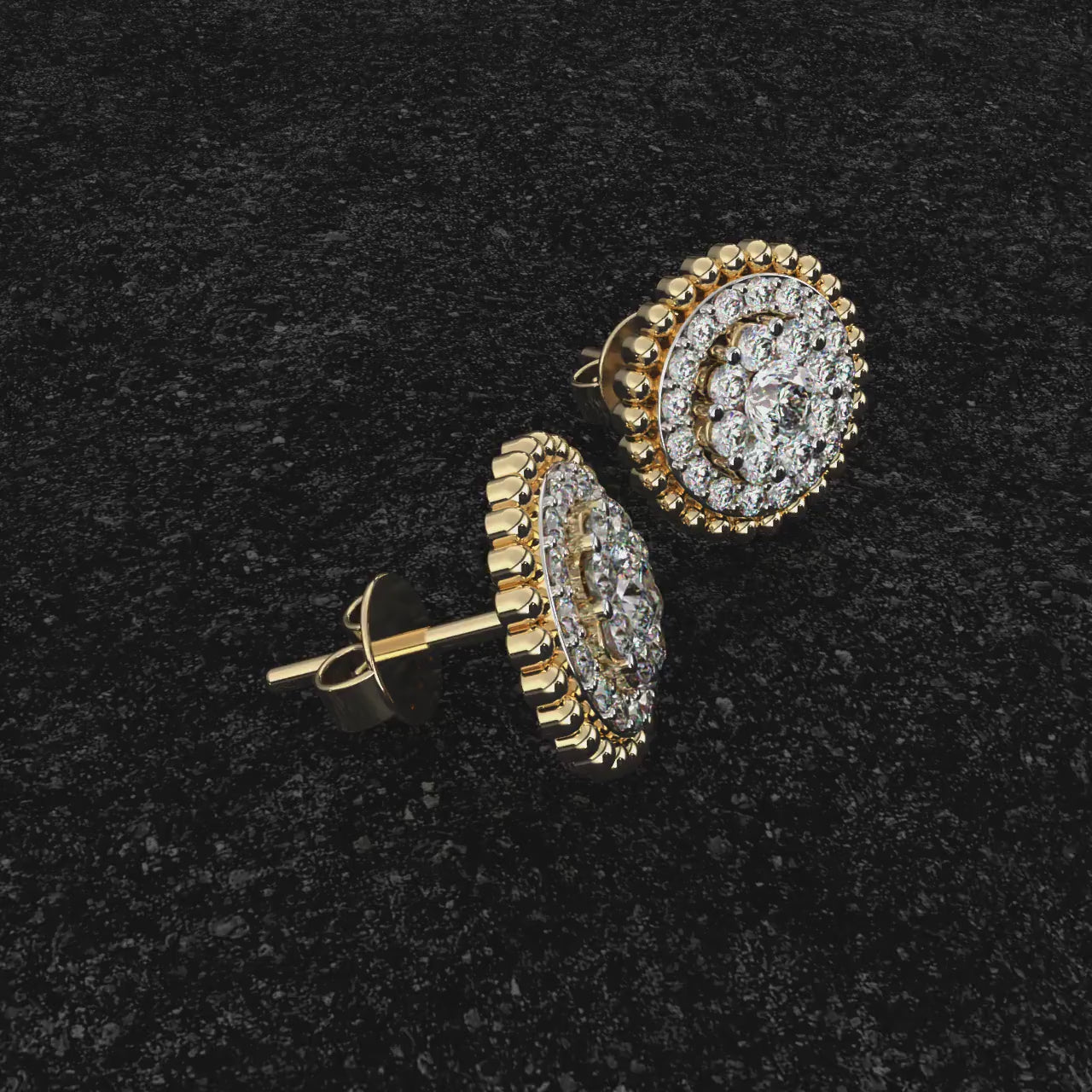 Flash Diamond Studs Earrings