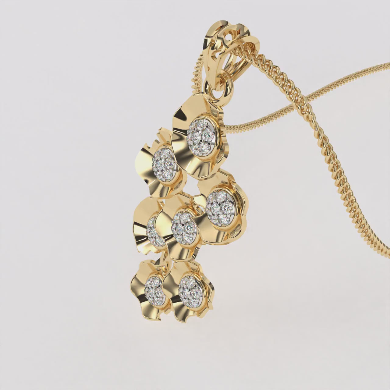 Shimmering Cascade Diamond Pendant