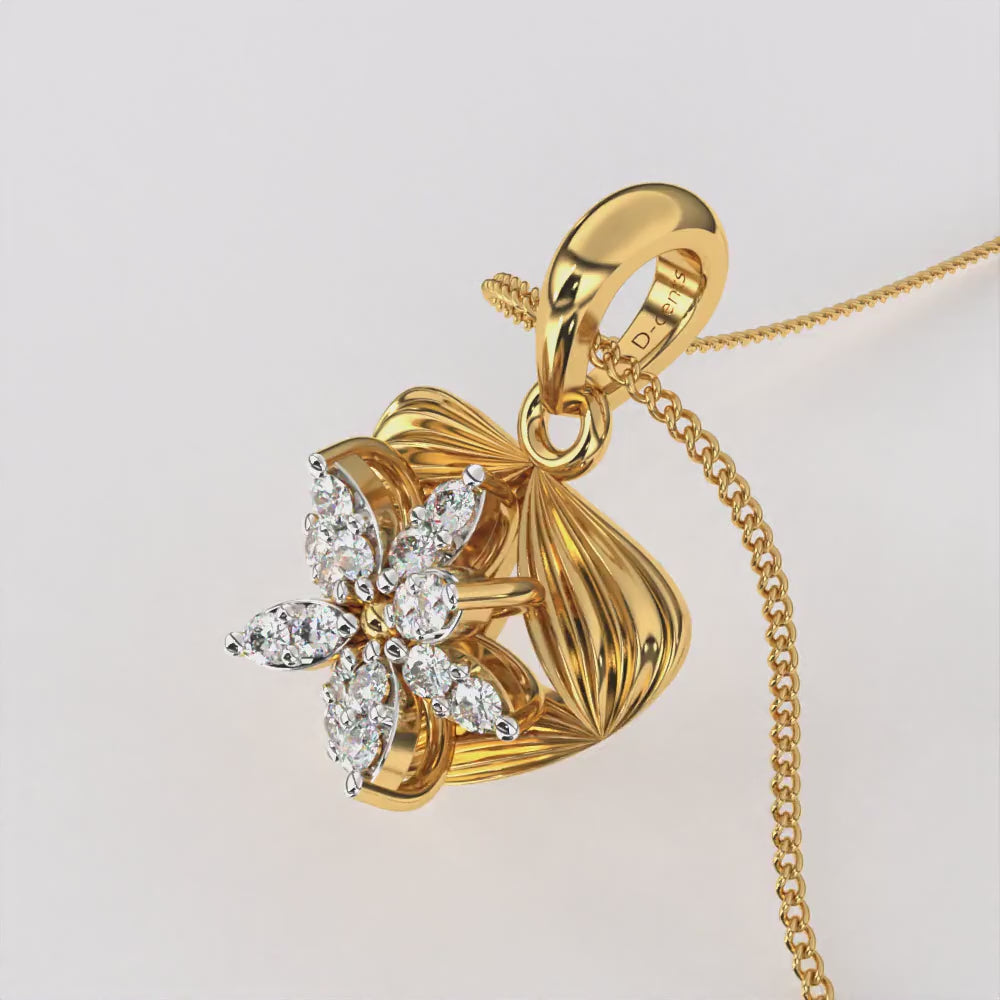 Starlit Spark Diamond Pendant