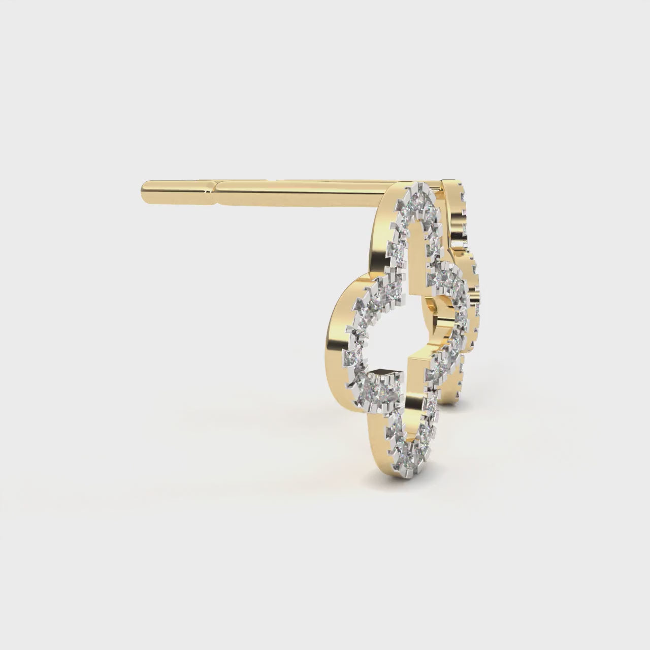 Gem Beam Diamond Earrings