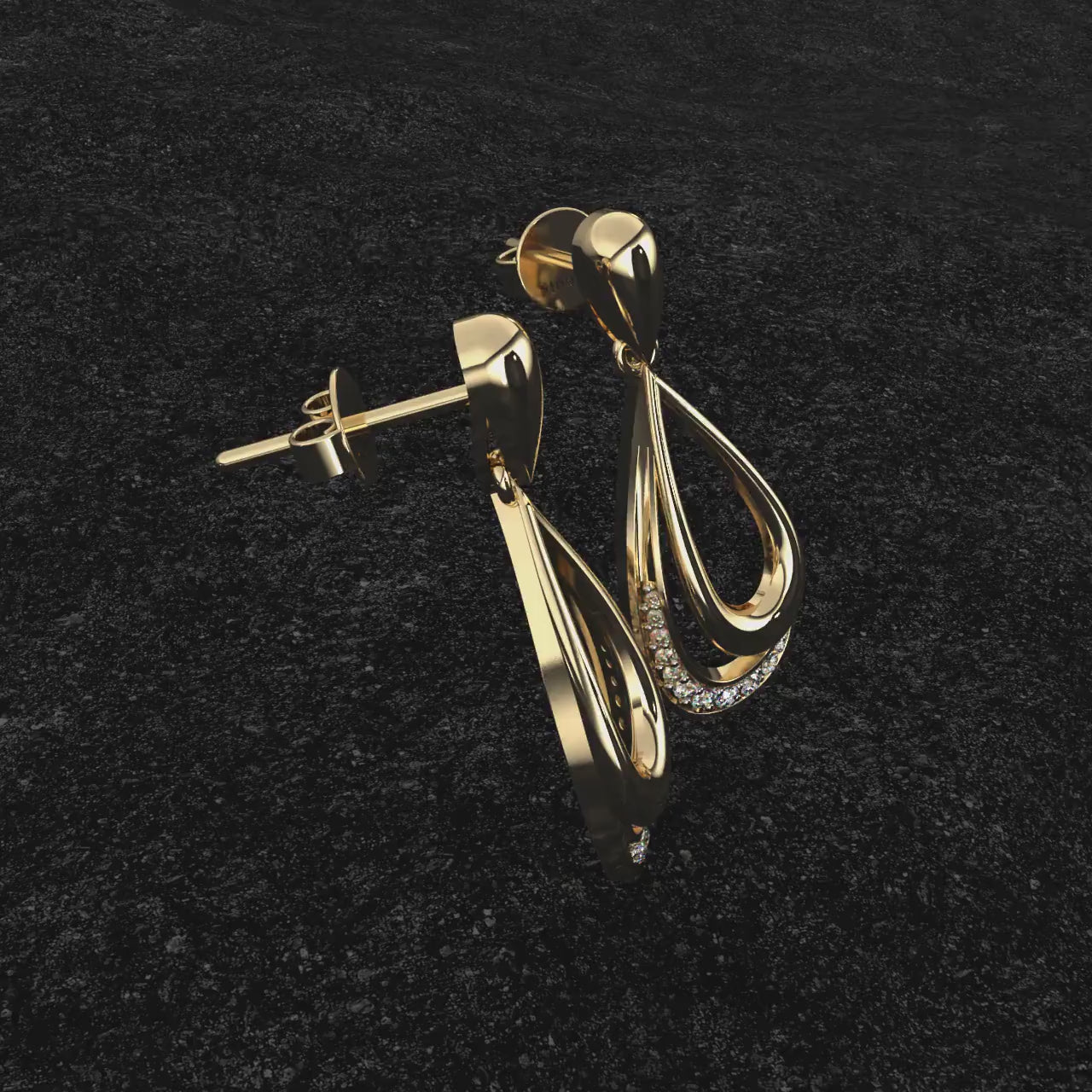 Pear Drop Diamond Earrings