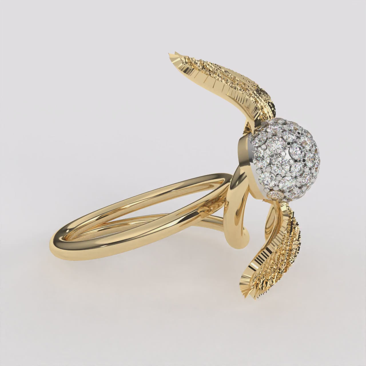 Leaflet Design Diamond Ring