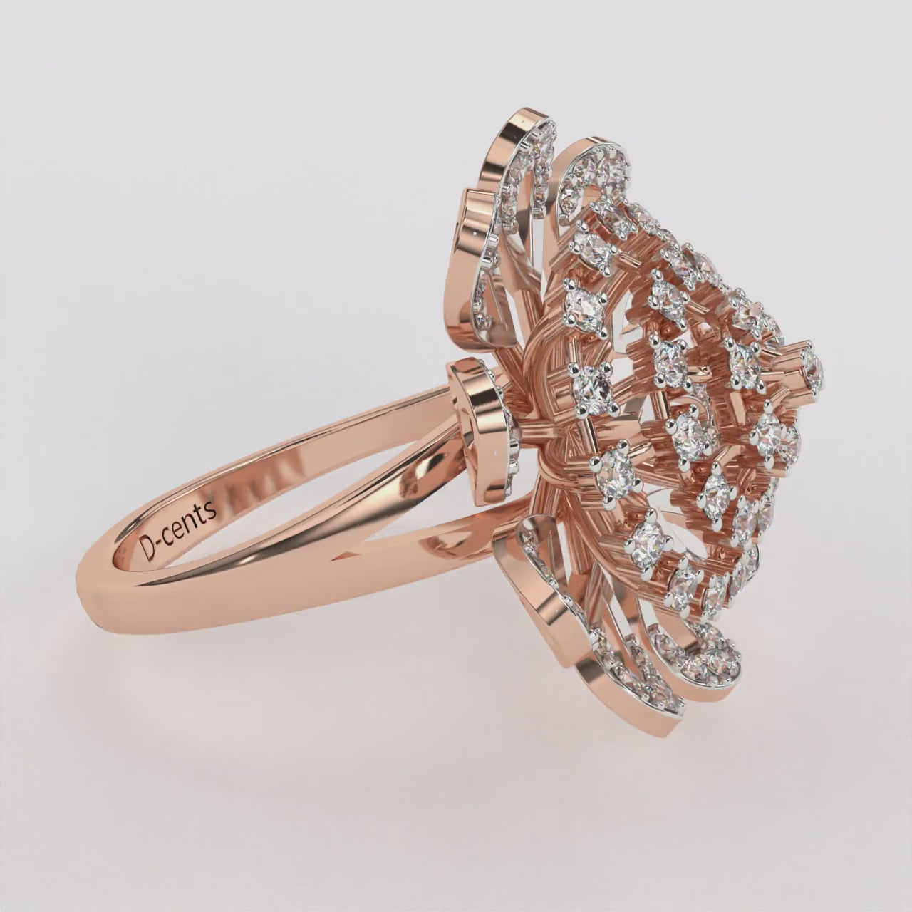 Heavenly Large Diamond Cocktail Ring