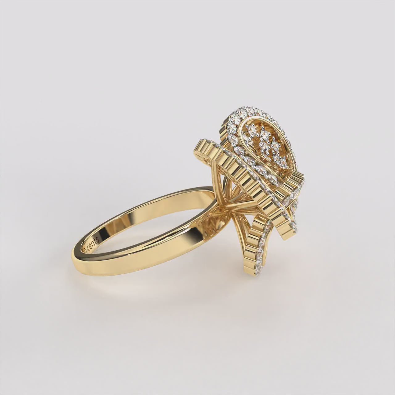 Inter flares Diamond Ring