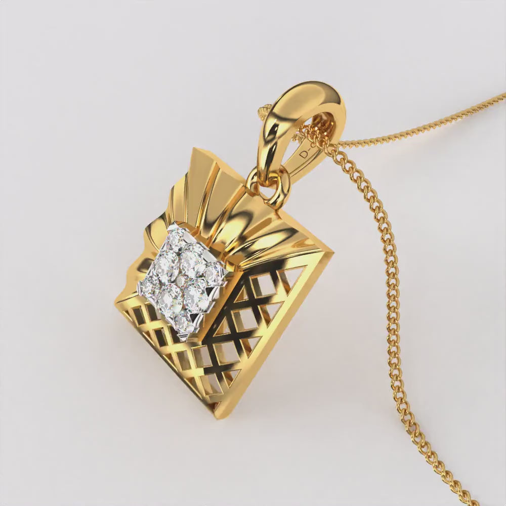 Lustrous Loop Diamond Pendant