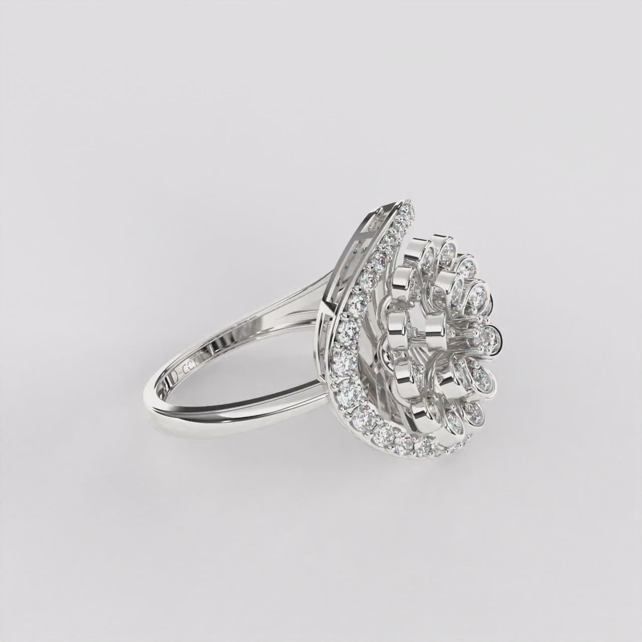 Glittering Blow Diamond Ring
