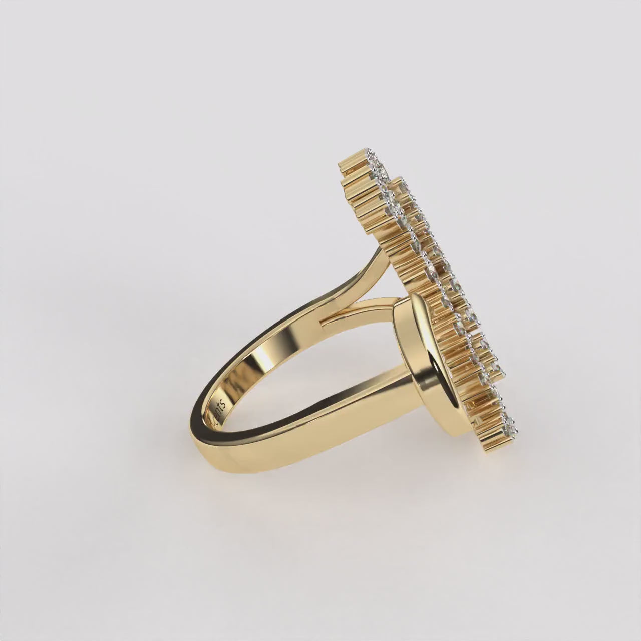 Half Moon Diamond Ring