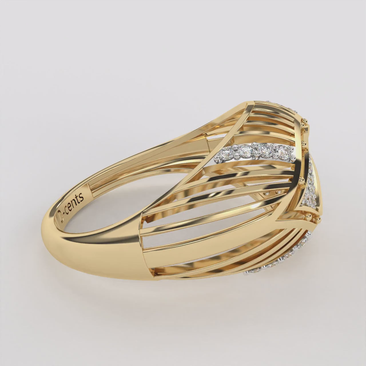 Layering Design Diamond Ring