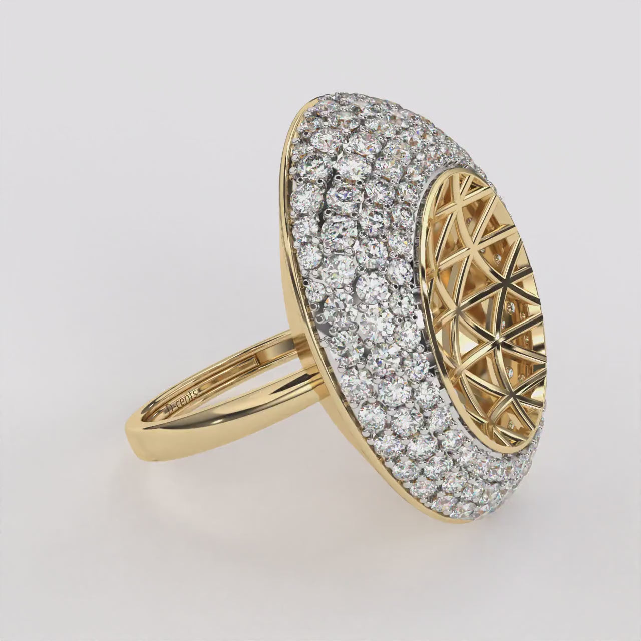 Half Dome Diamond Ring