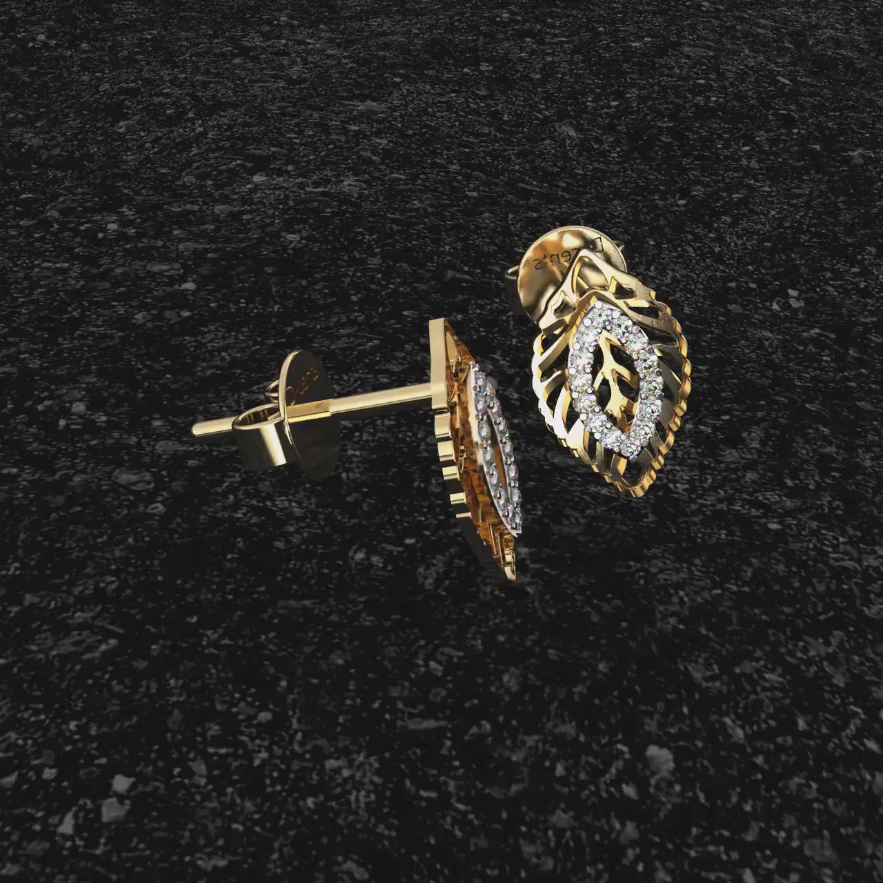 Velvet Petal Diamond Earrings