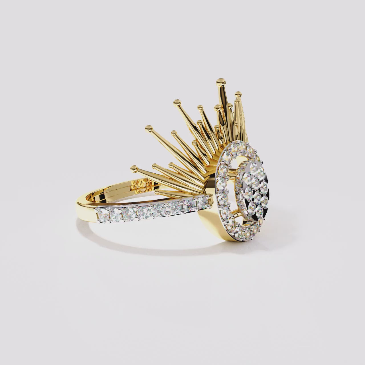 Embellished Drop Diamond Ring