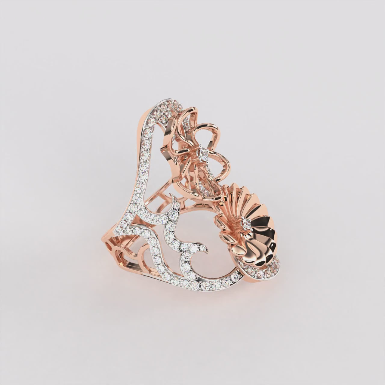 Party Floral Diamond Ring