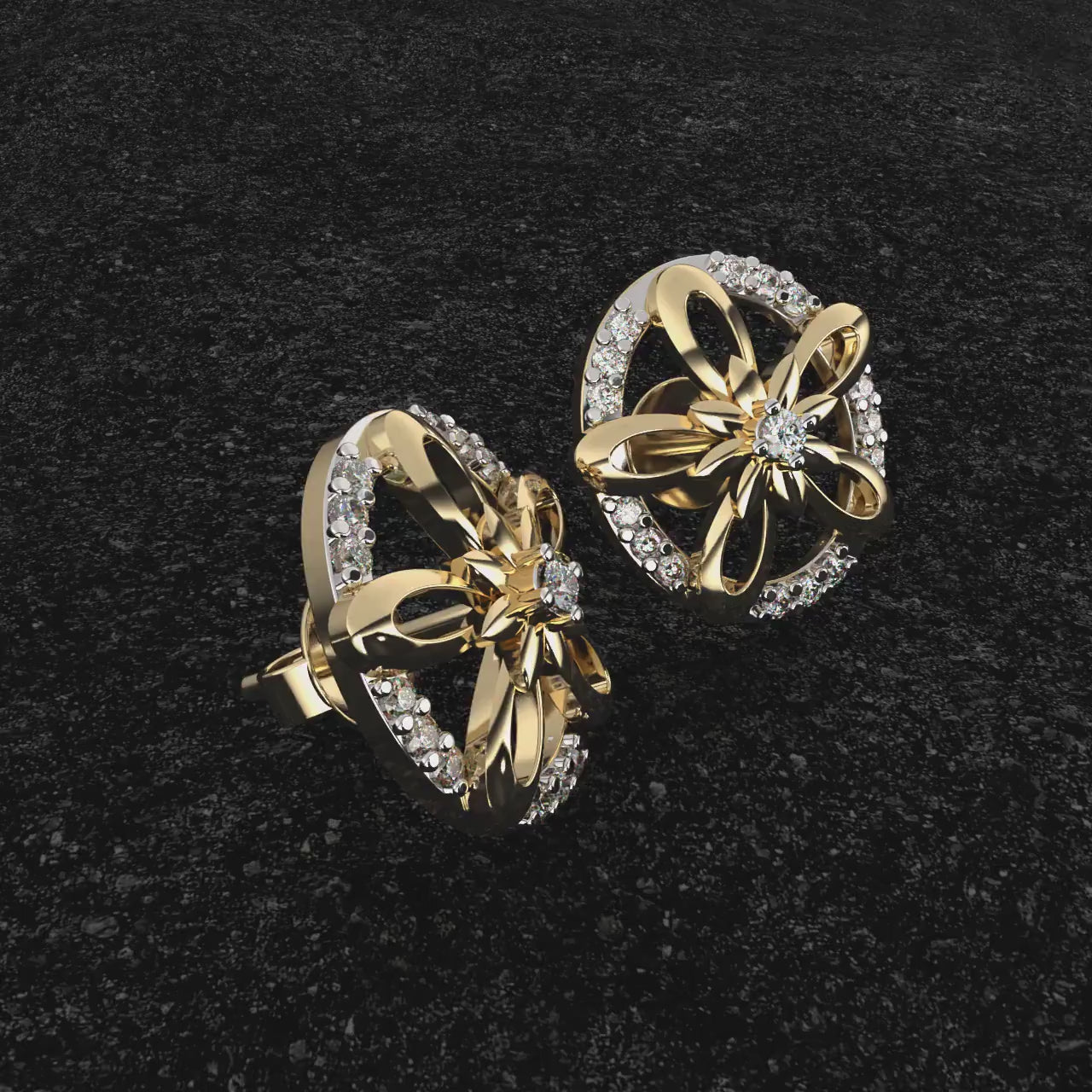 Jazzy Diamond Stud Earrings