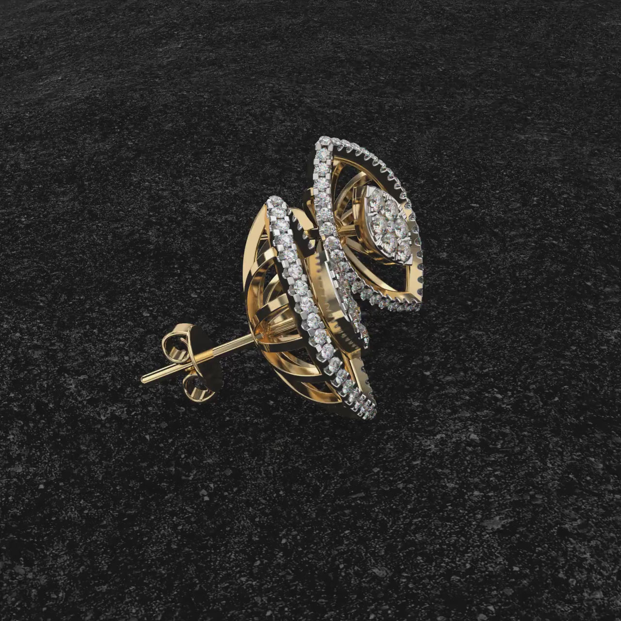 18k Gold Diamond Earrings for Women