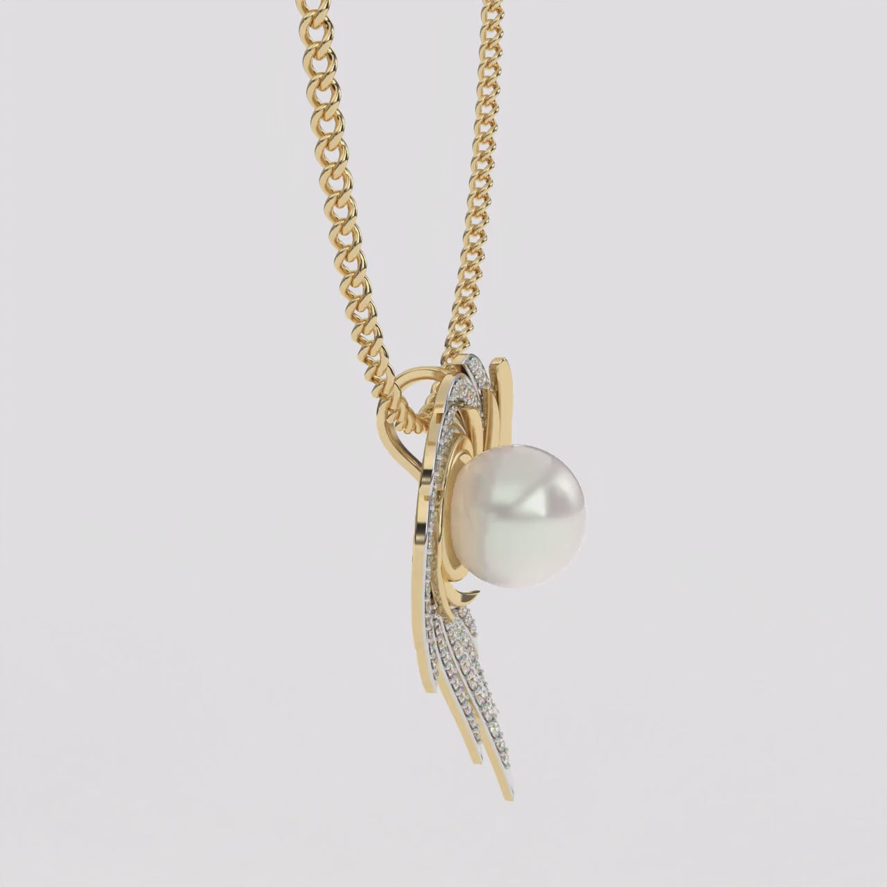Celestial Pearl Diamond Pendant