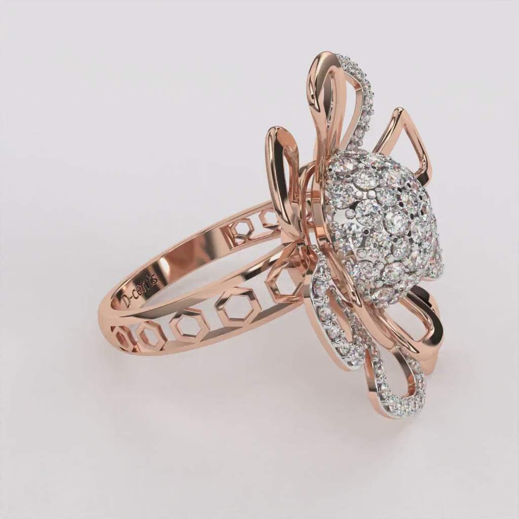 Daisy Reflection Diamond Ring