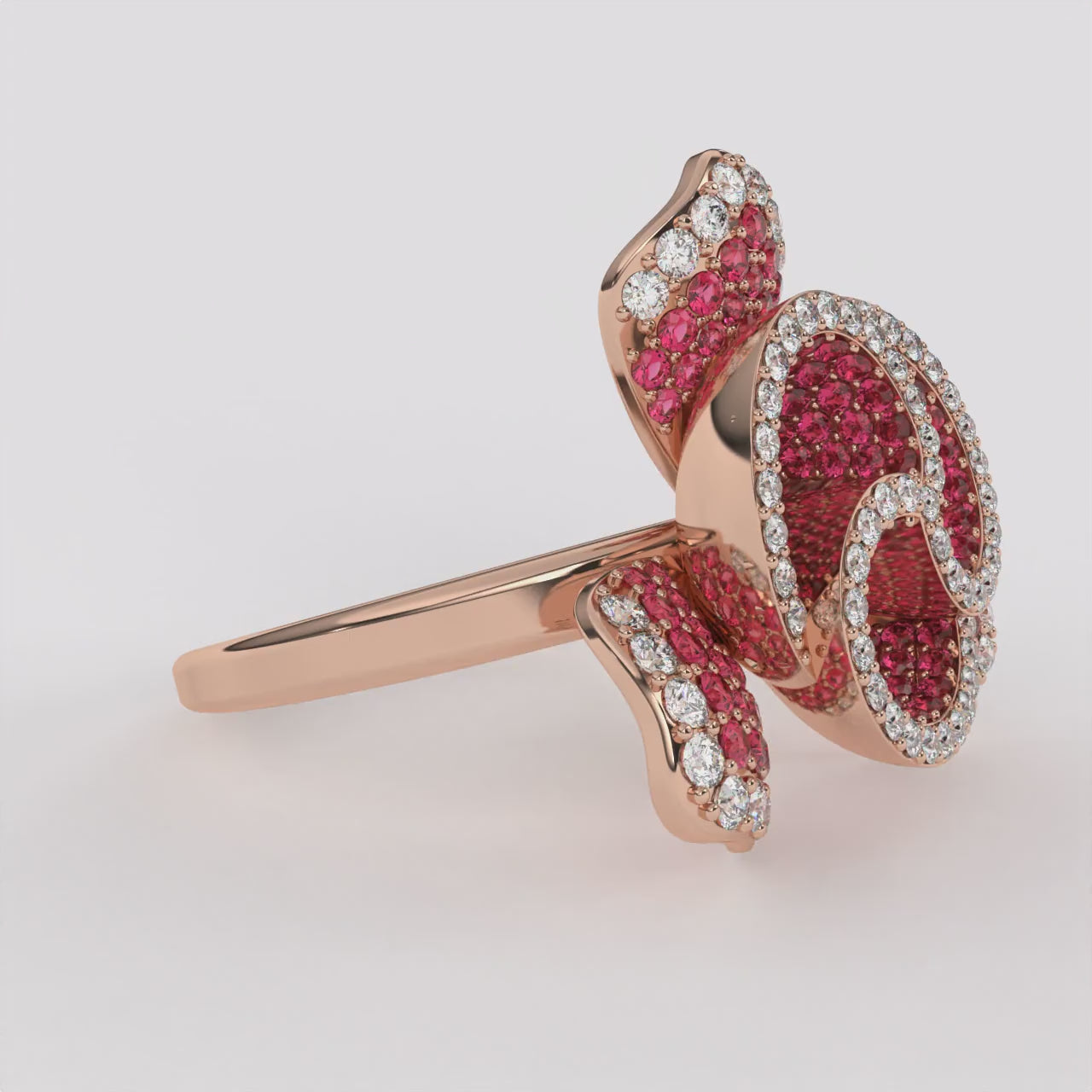 Red Rose Diamond Ring