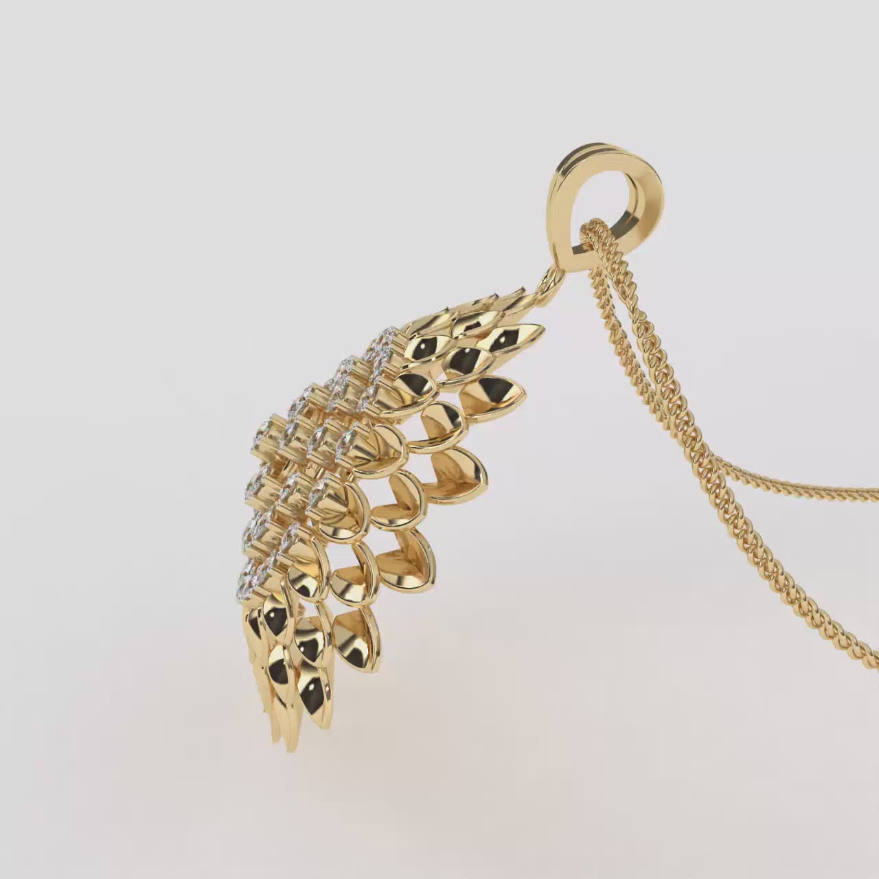 Elegant Flow Diamond Pendant