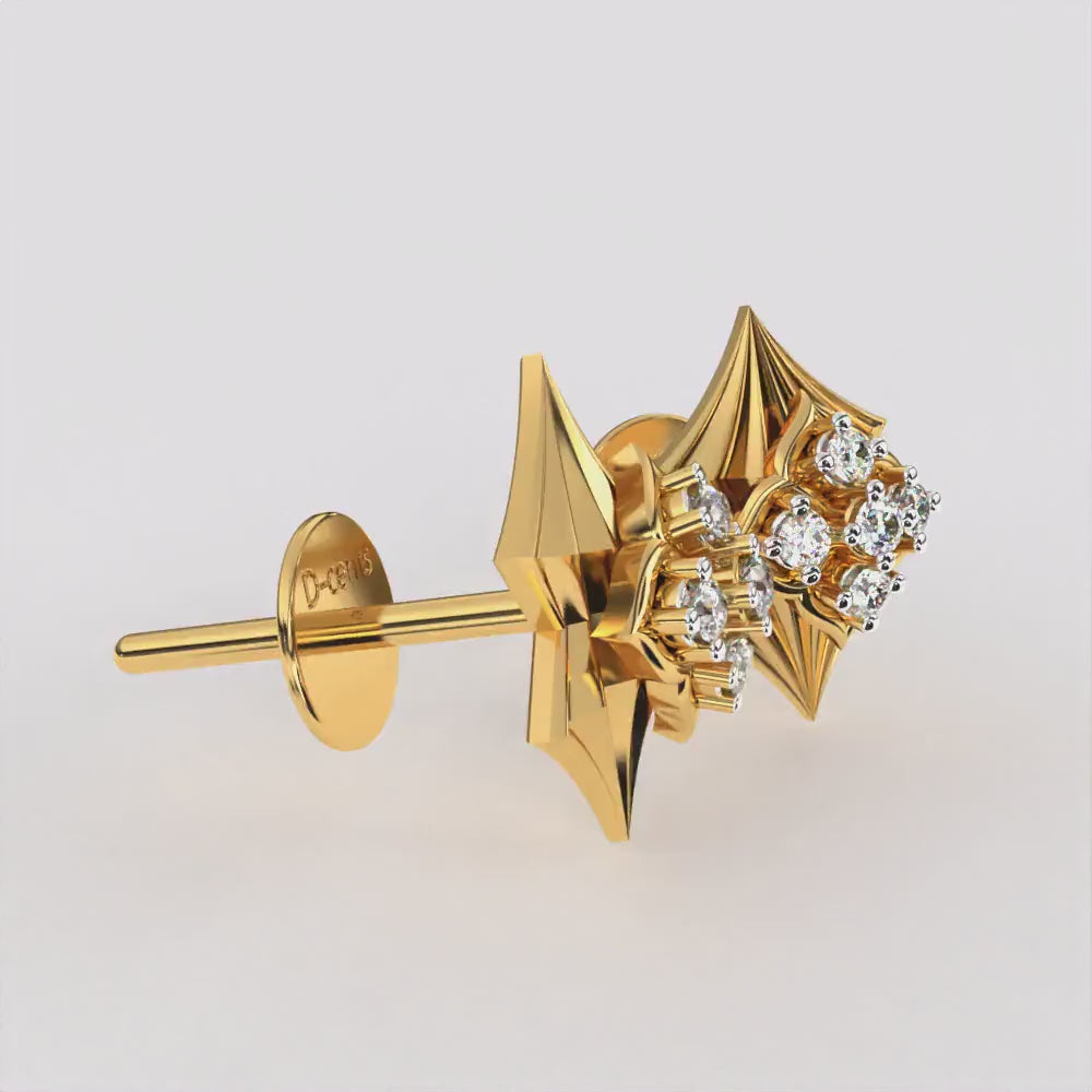 Bubble Charms Diamond Stud Earrings