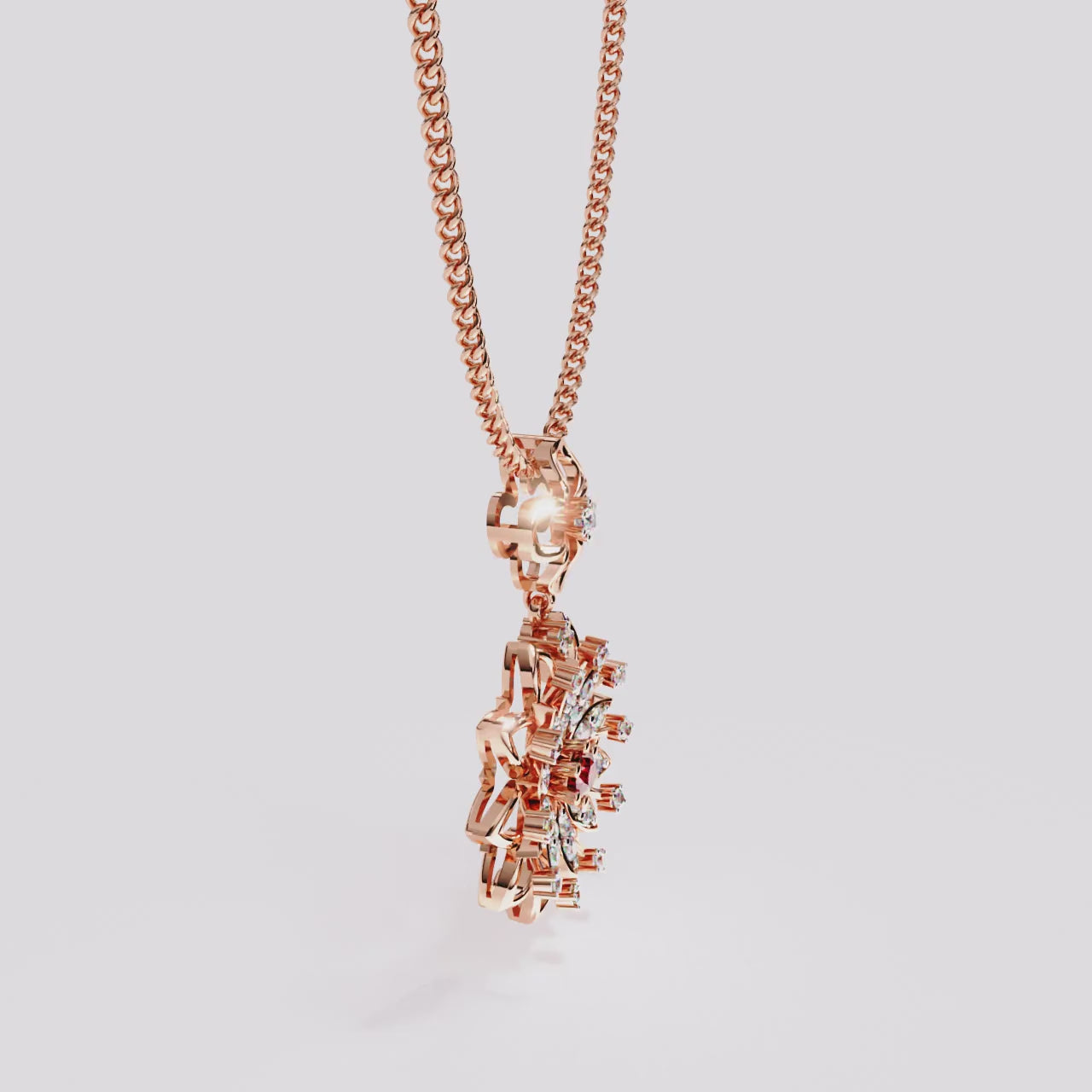 Twilight Bloom Diamond Pendant
