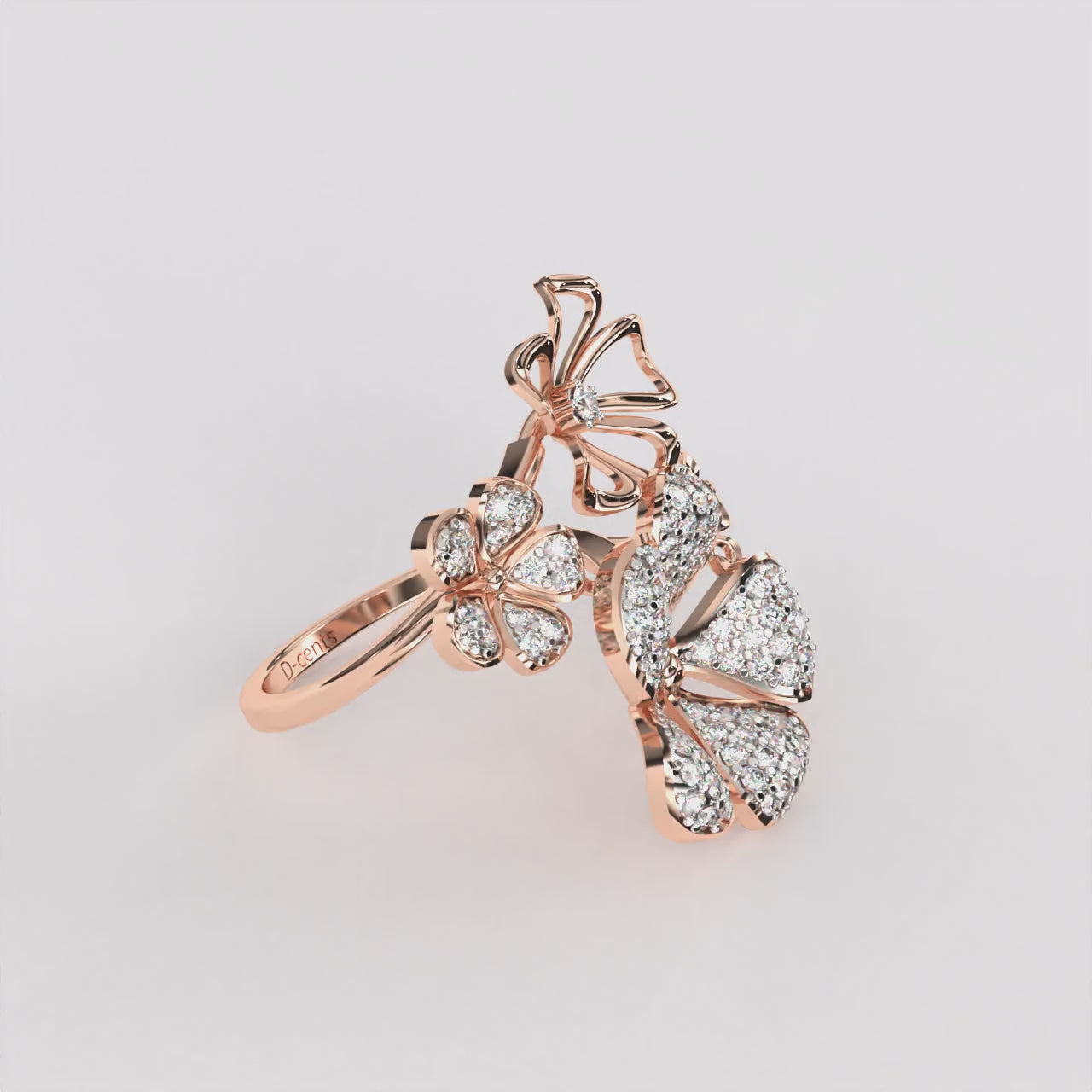 Cluttered Sparkling Diamond Ring